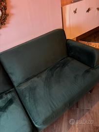 Divano letto in velluto
