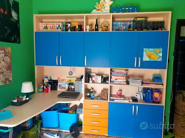 Libreria con scrivania Moretti Compact