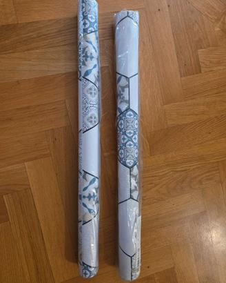 2 rotoli adesivi effetto piastrelle stile spagnolo