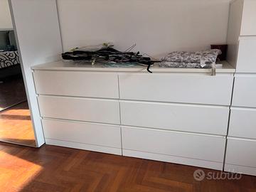 IKEA MALM cassettiera bianca 6 cassetti 160 cm