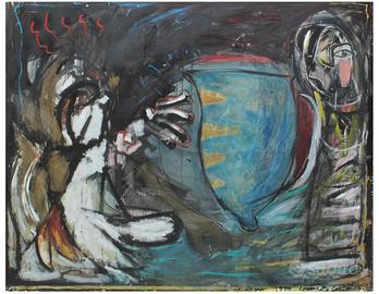 Dipinto Lamberto Correggiari "Il dono"