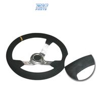 STERZO RIVESTITO IN PELLE SCAMOSCIATA NERA CON BRA