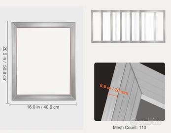 set 6 telai serigrafia