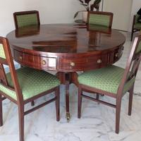 tavolo in radica con 6 sedie