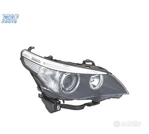 FANALE BI-XENO BMW E60 05-07 ANGEL EYE SFONDO NERO