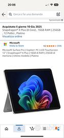 Surface 12 Pro 8 core 16 Gb ram - 256GB  Platino
