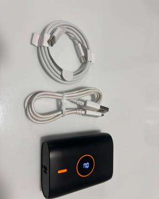 Power bank 10.000 mAh ricarica rapida + cavi