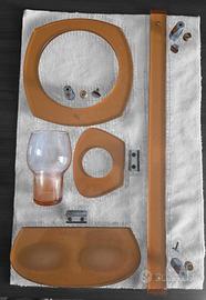 accessori bagno in vetro rosato Fontana Arte