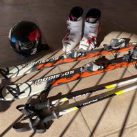 Sci bimbi +scarponi+bastoncini e casco