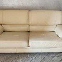 Divano letto 3 posti in vera pelle