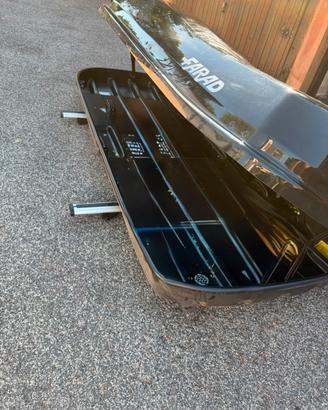 Box tetto Farad 200x100 + barre Farad per Tiguan