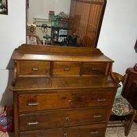 Cassettiera con specchio vintage