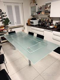 Tavolo da cucina in vetro temprato