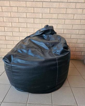 pouf in pelle