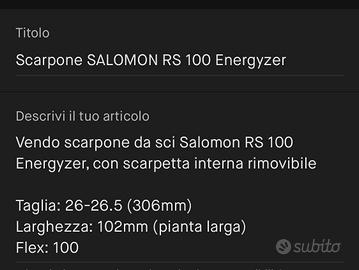 Scarponi sci 