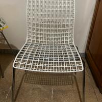 Set 4 sedie in plastica e metallo