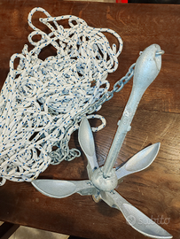 Ancora ad ombrello 3.2 kg + catena + fune