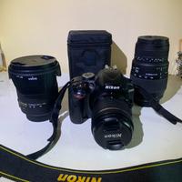 Nikon d3400 + 3 obiettivi