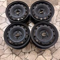 4 - CERCHI IN LAMIERA PEUGEOT 5,5X14 4X108 ET34 CB