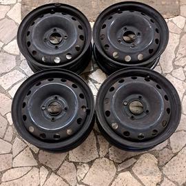 4 - CERCHI IN LAMIERA PEUGEOT 5,5X14 4X108 ET34 CB