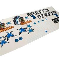 KIT ADESIVI RED SKIN PIAGGIO SUPERBRAVO TARGHETTE 