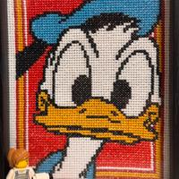 Quadretto punto croce-Paperino