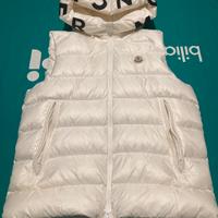 GILET MONCLER BIANCO CON CAPPUCCIO