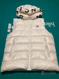 GILET MONCLER BIANCO CON CAPPUCCIO