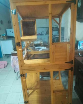 Cuccia per gatti da esterno in legno 