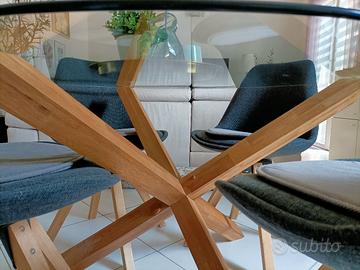 tavolo Agerby 119cm in vetro 