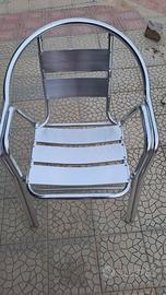 sedie alluminio con bracciolo