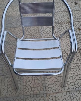 sedie alluminio con bracciolo