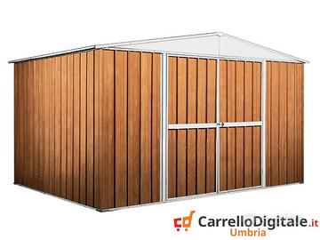 Box in lamiera di Acciaio 360x260cm fin legno