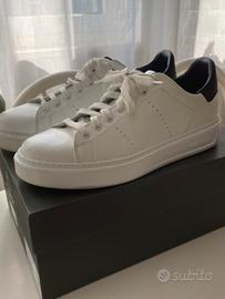 Sneakers Woolrich Classic Court in pelle bianca