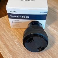 Obiettivo Sigma 16mm - F/ 1.4 (C) AF E-Mount
