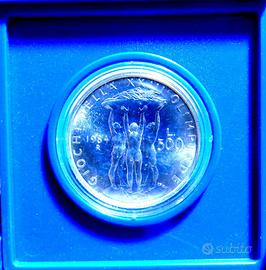 Moneta Argento 500 Lire 1984