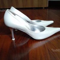 Scarpe da sposa n. 37 in pelle-color crema