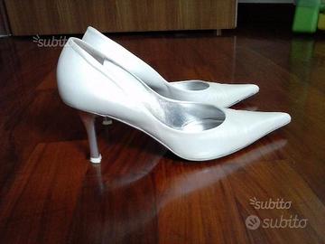 Scarpe da sposa n. 37 in pelle-color crema