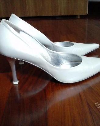 Scarpe da sposa n. 37 in pelle-color crema