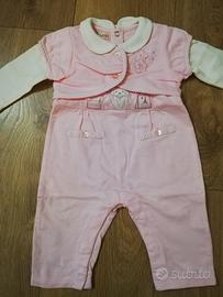 Completo 2 pezzi pagliaccetto+bolerino rosa BRUMS