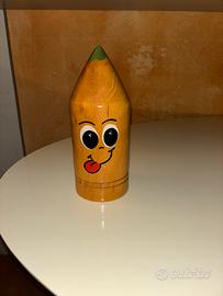 Salvadanaio Come Nuovo Ma Vintage In Legno a Matit