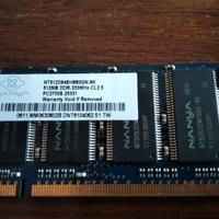 RAM DDR-333 Mhz - PC2700 da 512 Mb per portatile