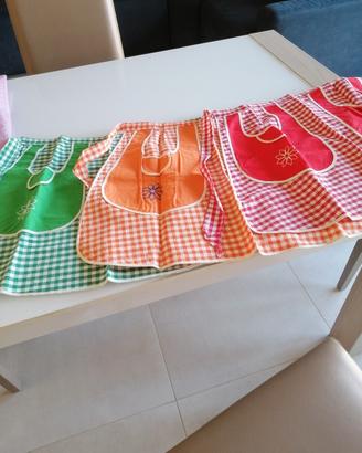 set 3 pz grembiuli da cucina