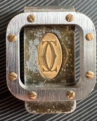 Fermasoldi Vintage Cartier Santos Oro/Argento
