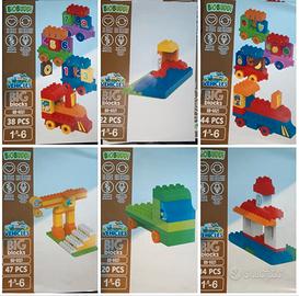 6 set di mattoncini da costruzione