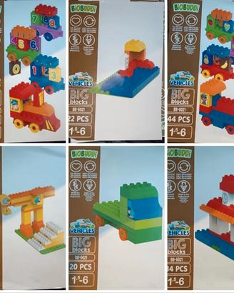 6 set di mattoncini da costruzione