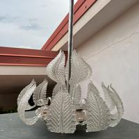 Lampadario in vetro anni ‘50