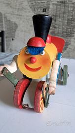 Giocattolo legno vintage anni '60 - trenino BRIO