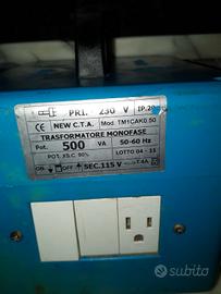trasformatore 220/115 volt