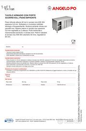 Tavolo armadio con porte scorrevoli